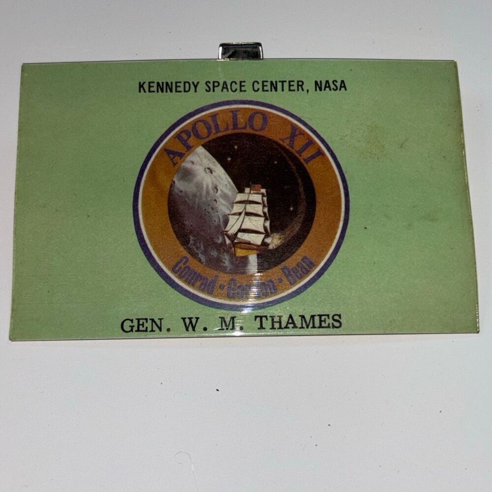 NASA Apollo XII 12 credentials Kennedy Space 1970 #148 Original Viewing pass